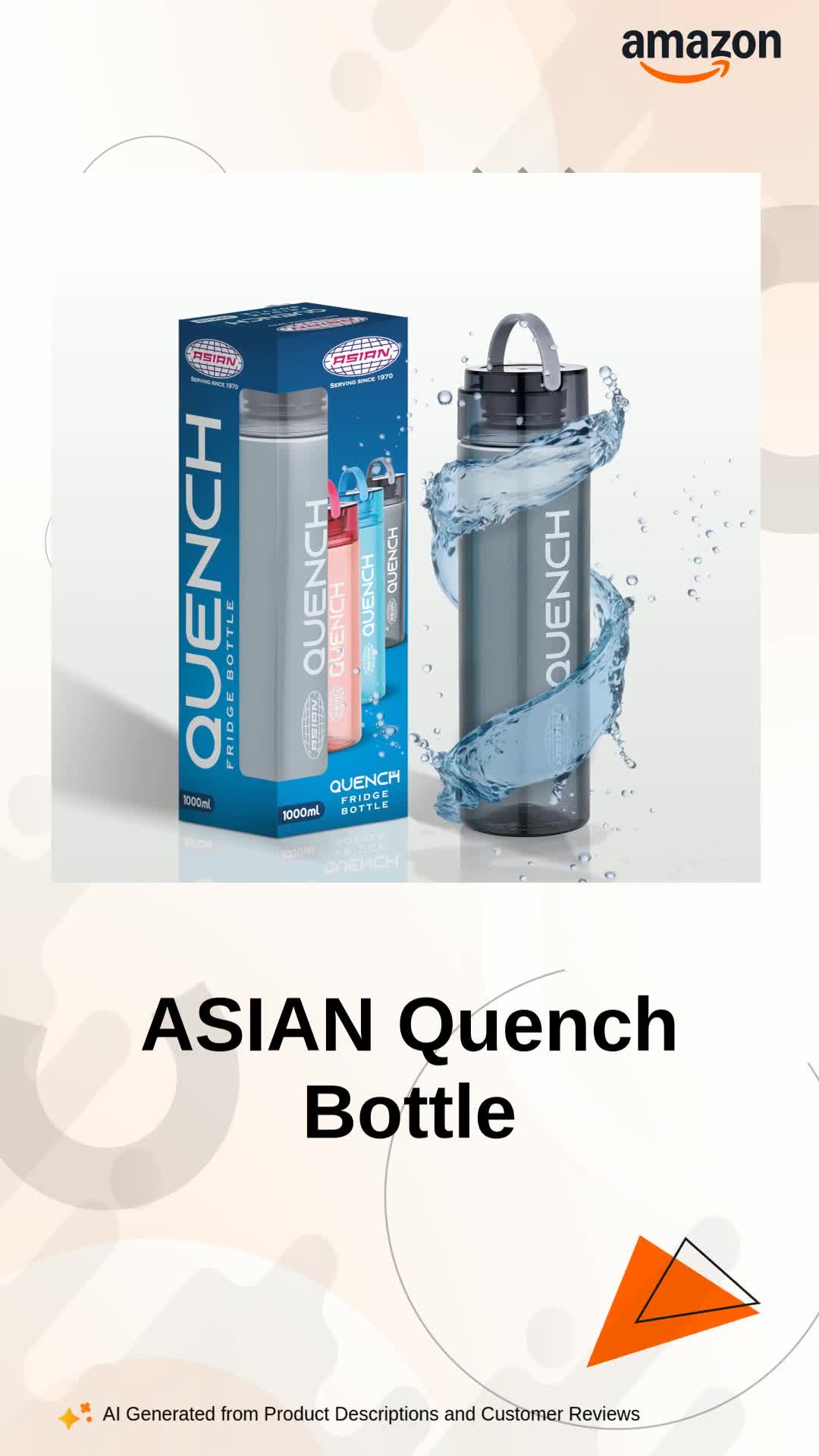 Asian Plastowares Quench Water Bottle